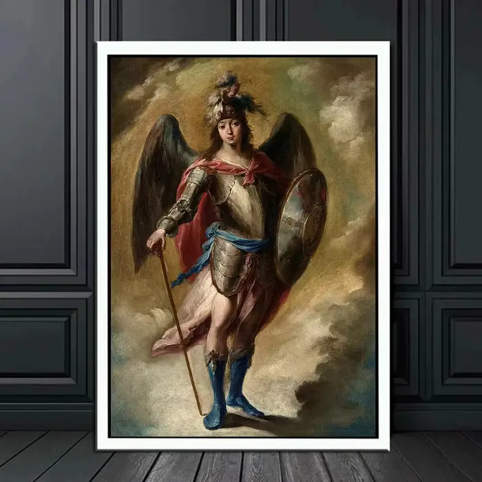 Rétro Religieux Mur Art Christian Ange HD Huile Sur Toile Affiches Et Impressions Michael Archange Salon Chambre Décor Cadeaux
