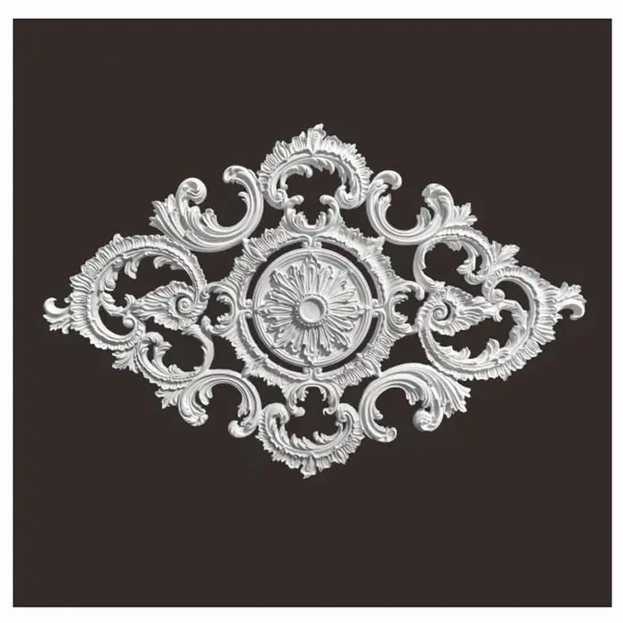 Moulage mural de plafond en polyuréthane, Rosette décorative, plaque de Base de lampe pendante Rose,