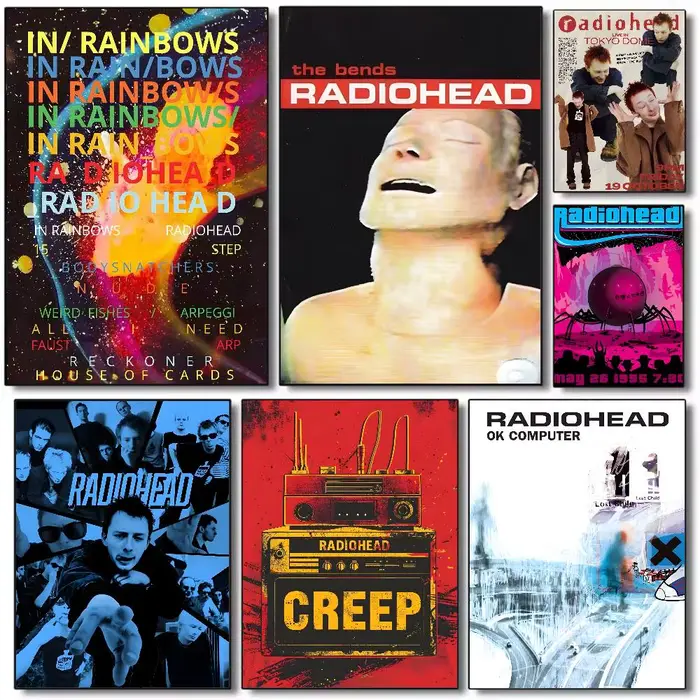 R-Radiohead – affiche arc-en-ciel