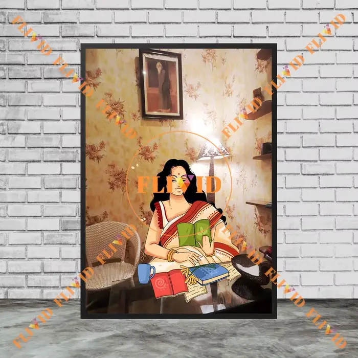 Affiche murale Vintage pour Portrait de fille et femme