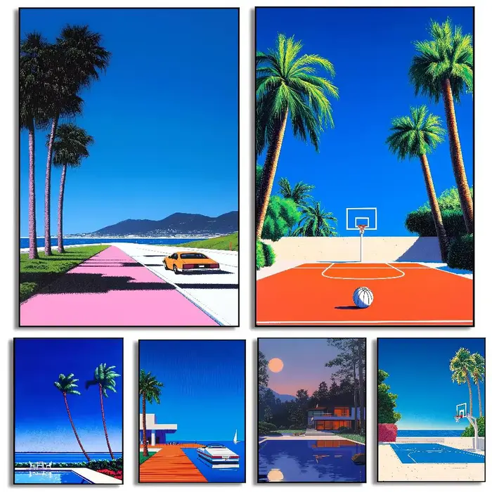 H-Hiroshi Nagai – affiche murale pour salon, chambre à coucher, bureau, décoration murale, cadeau pour amis, sans cadre