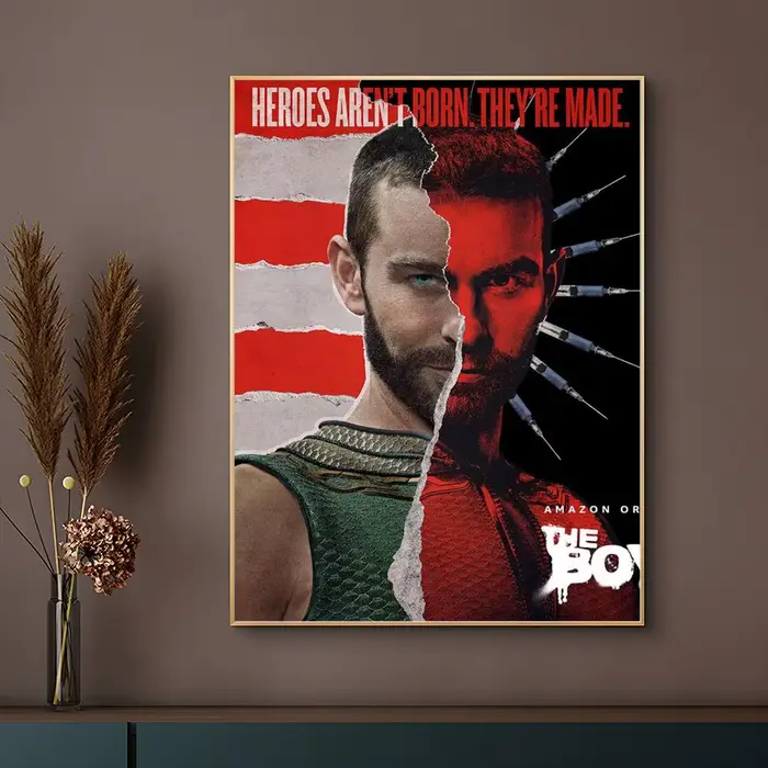 films The Boys Character Poster HD Art mural auto-adhésif imperméable – Utilisation multi-scènes, ch