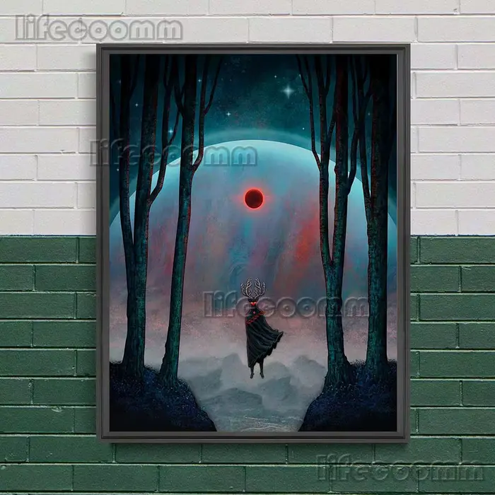 Toile d'art mural avec l'arbre de vie dans la forêt