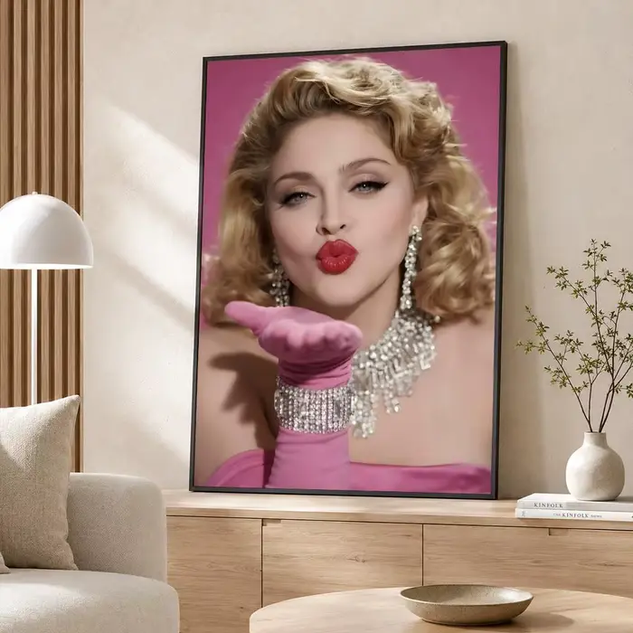 Affiche autocollante de la chanteuse Madonna