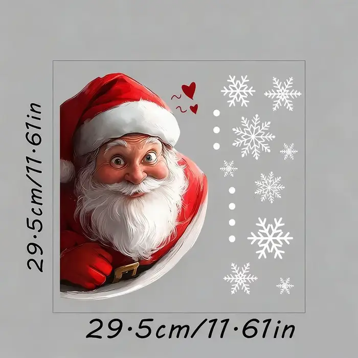 Autocollant de fenêtre simulé du père noël