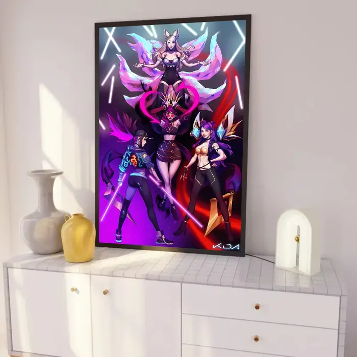 Affiche murale LOL-KDA Kaisa Ahri Akali