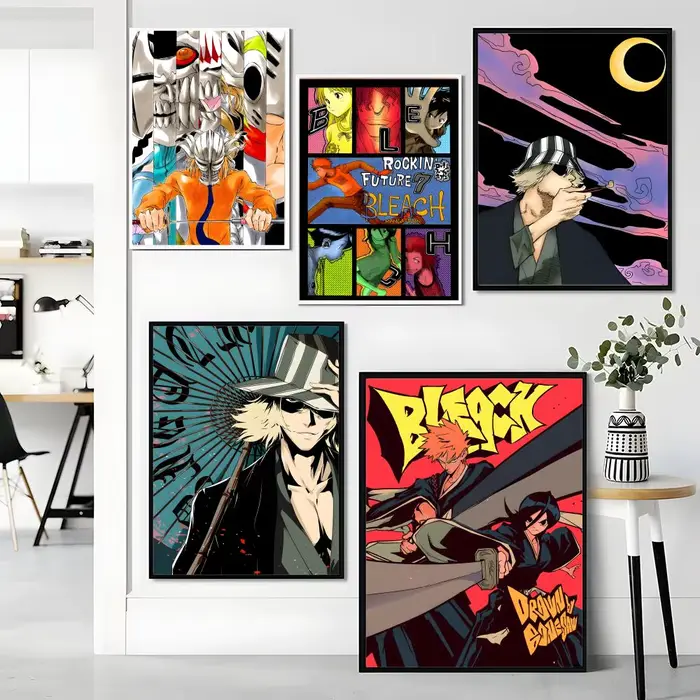 B-Bleach Urban Vibe Poster Décoration murale autocollante HD de qualité supérieure – à peler et coller