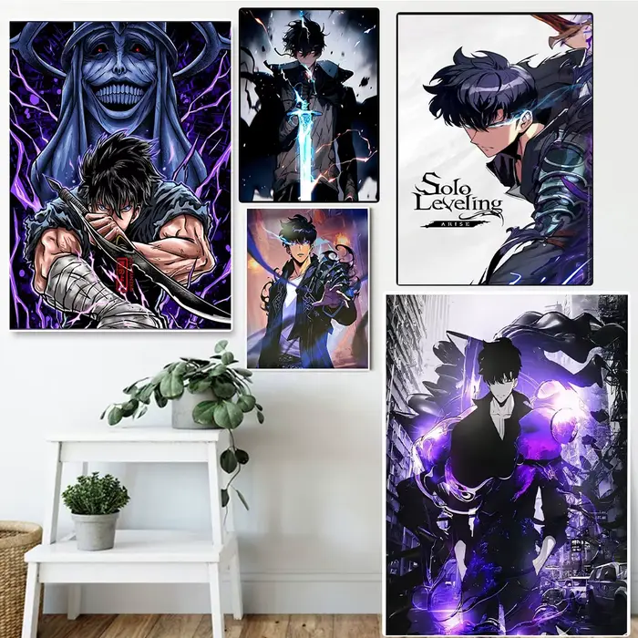 Affiche imprimée de dessin animé à nivellement Solo