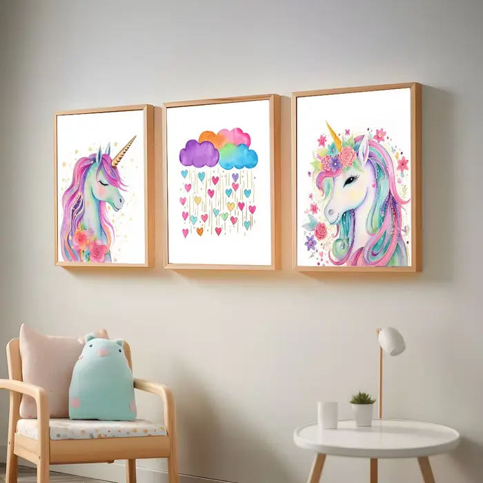 Art mural licorne, affiche de licorne imprimable
