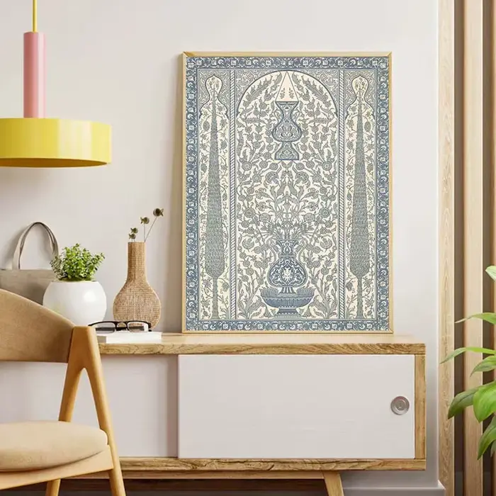 Toile d'architecture de fenêtre de mosquée islamique Vintage