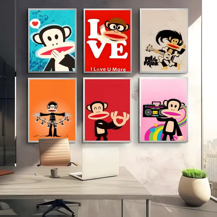 P-Paul Fashion F-Frank Poster Autocollant parfait Art auto-adhésif conçu pour les espaces de bureau à manger à la maison