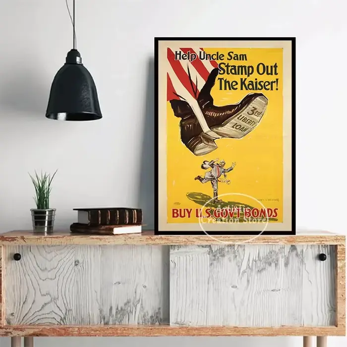 Affiche Vintage de la guerre mondiale
