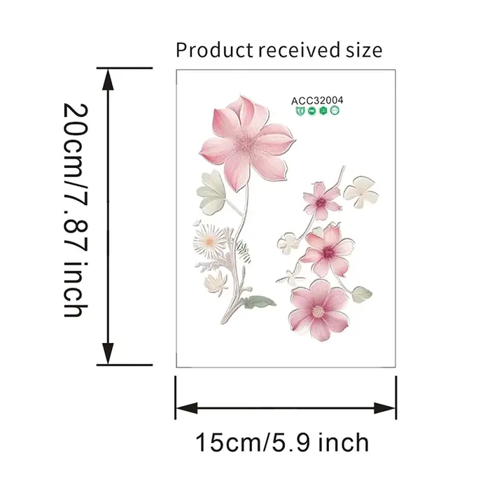 Autocollant mural en PVC amovible et imperméable, motif fleurs magnifiques, pour chambre à coucher, 