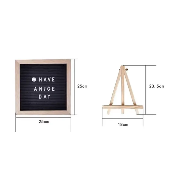 Tableau d'affichage de lettres en bois Simple 10x10 pouces