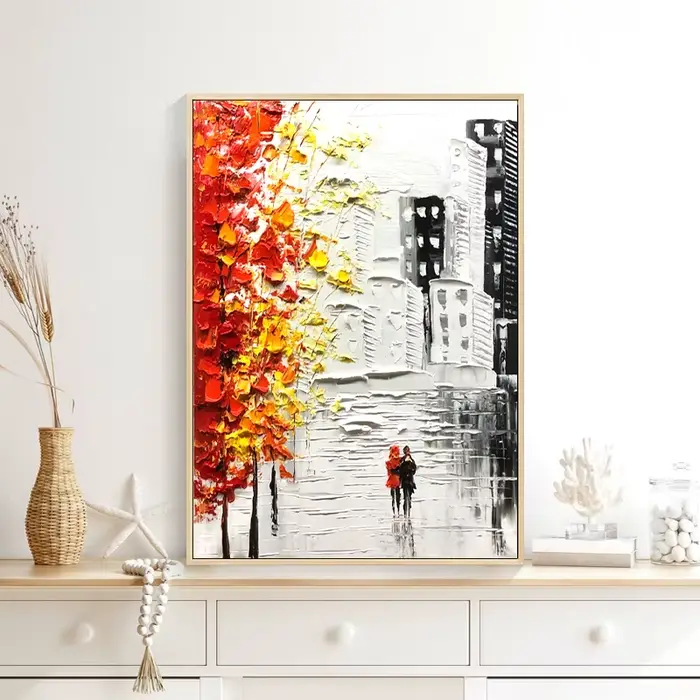 Peinture à l'huile abstraite faite à la main