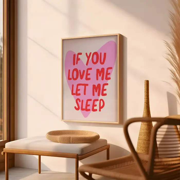 Affiche drôle sans cadre «si vous m'aime