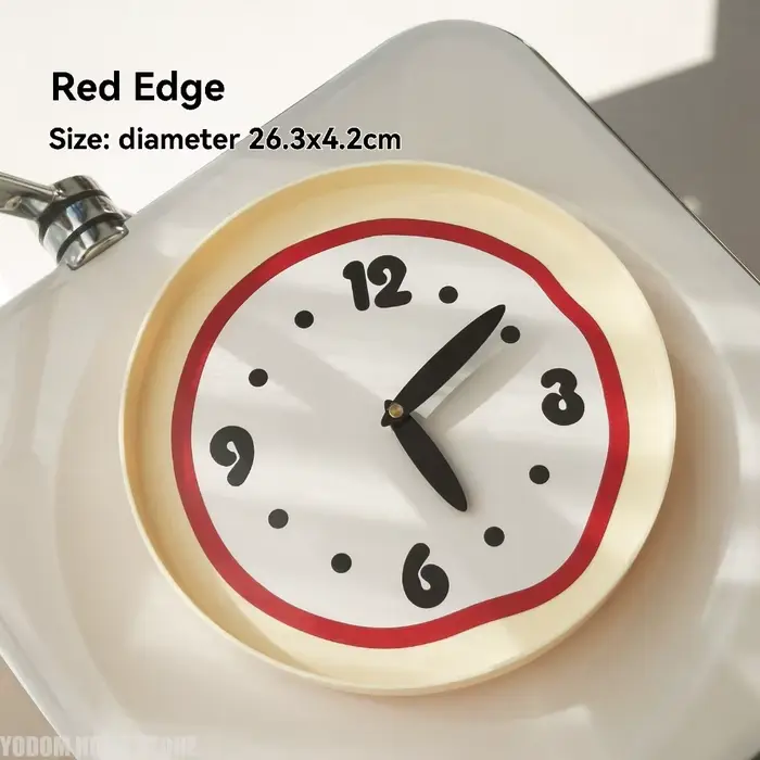 Horloge murale ronde couleur crème