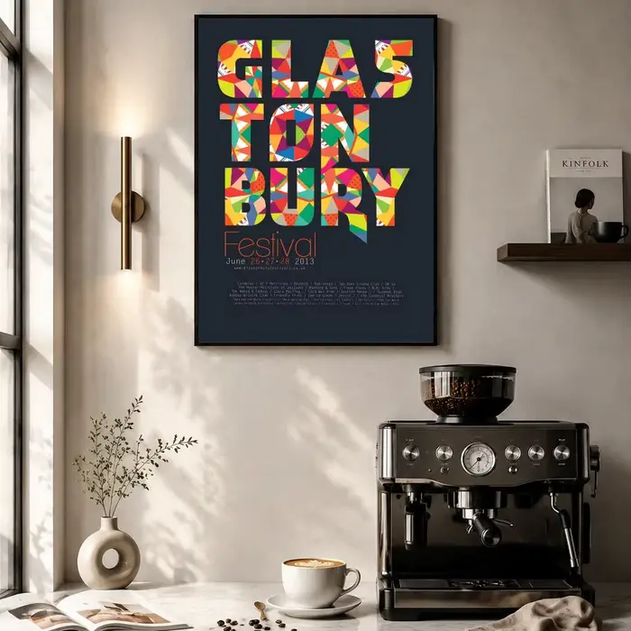 Affiche iconique du festival G-Glastonbury