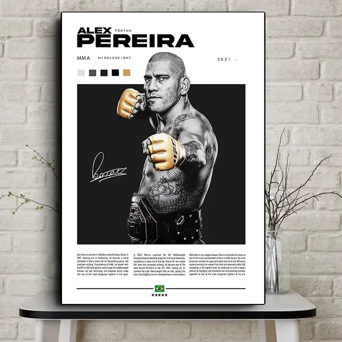 Affiche de combat de boxe, figurines légendaires, Ilia Topuria/Dustin Poirier, peinture sur toile, images d'art murales, décoration de maison, cadeau pour amoureux et garçon