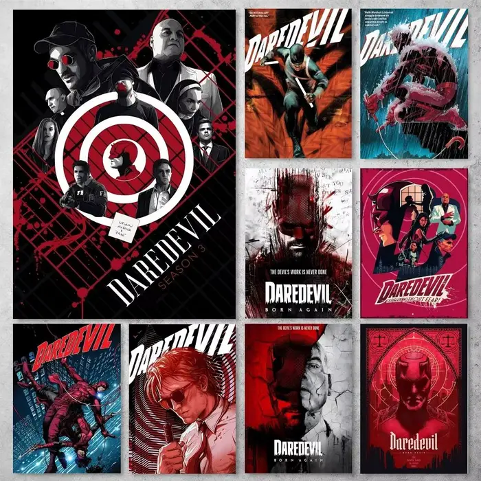Affiche de film Cool Man D-Daredevil en papier blanc
