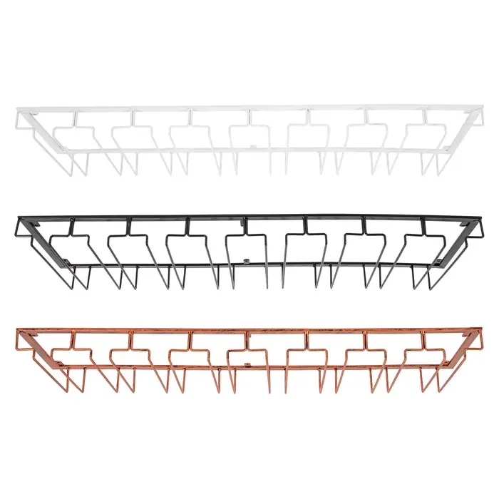 Étagère de rangement murale en métal pour verre à vin, support T1, porte-gobelet, 16