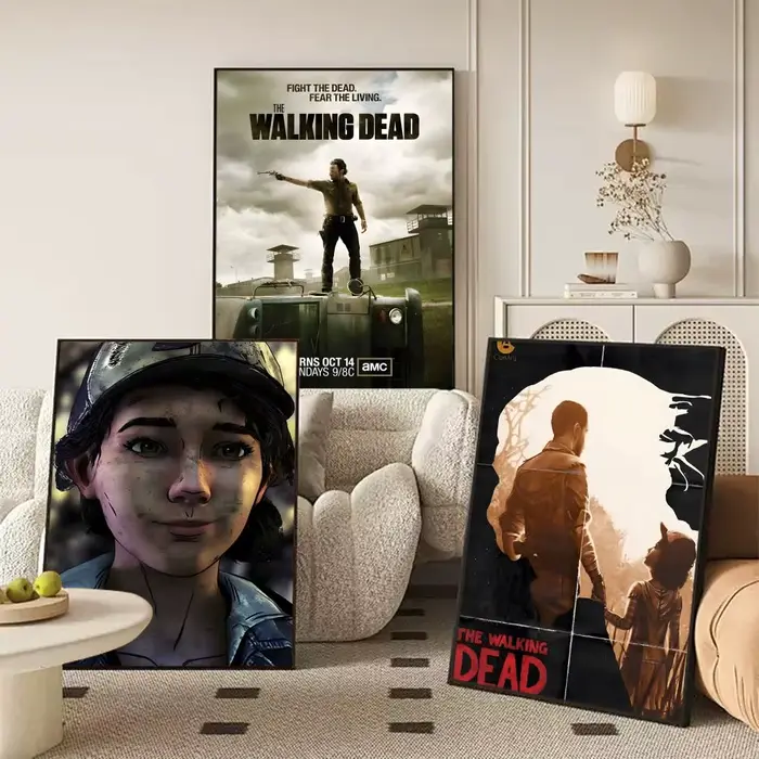 C-Classic Games T-The Walking D-Dead Second Poster autocollant artistique auto-adhésif en papier imperméable