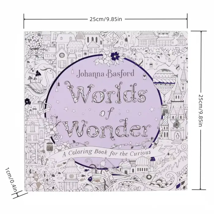 Version anglaise Worlds of Wonder Wonderful World Coloring Book Adult Decompression Graffiti Painting