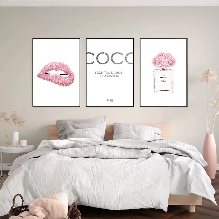 Affiche et impression de lèvres roses