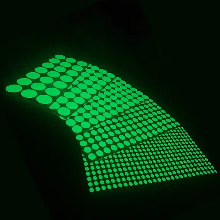 Autocollants muraux lumineux fluorescents, points lumineux, autocollants décoratifs auto-adhésifs po