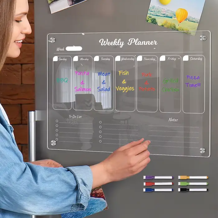Tableau magnétique A4 pour planificateur hebdomadaire
