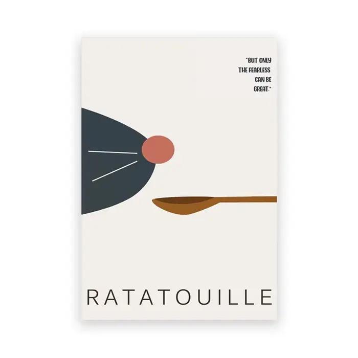 Affiches décoratives de dessins animés Ratatouille, impressions d'art, peinture sur toile de film d'