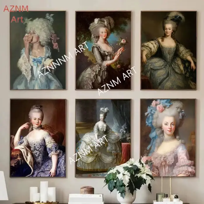 Affiche de peinture à l'huile Marie Antoinette