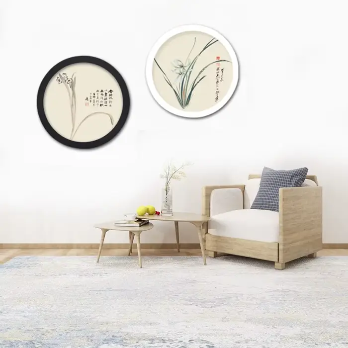 Cadres photo ronds en bois, support mural, cercle, bricolage, cadeau créatif