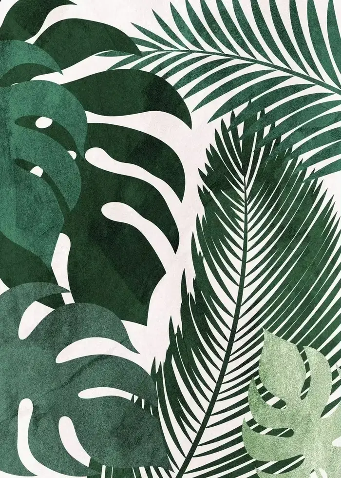Peinture sur toile de plantes tropicales de couleur Morandi moderne, affiche murale, images d'art po