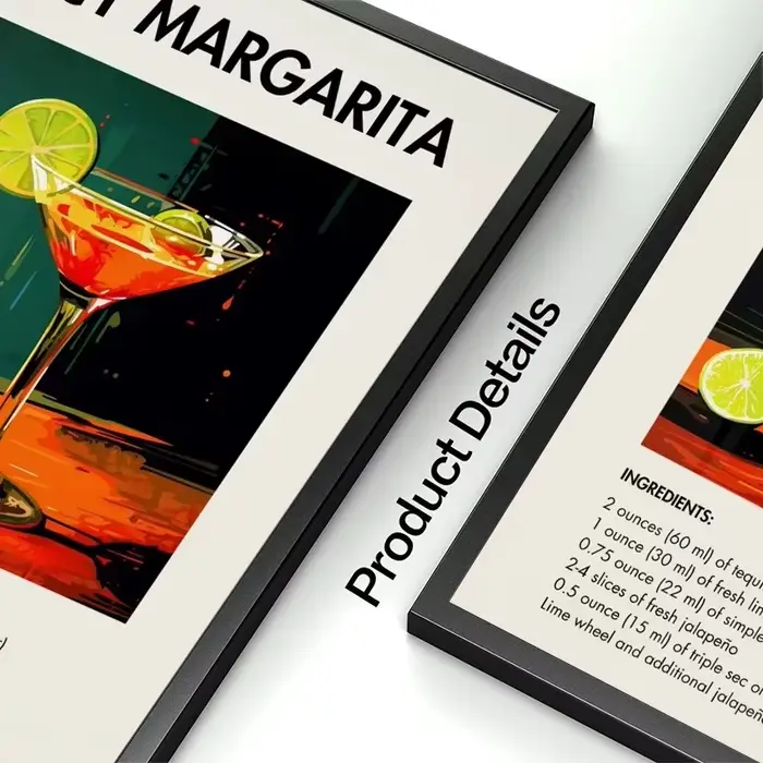 Affiche murale rétro française : Cocktails