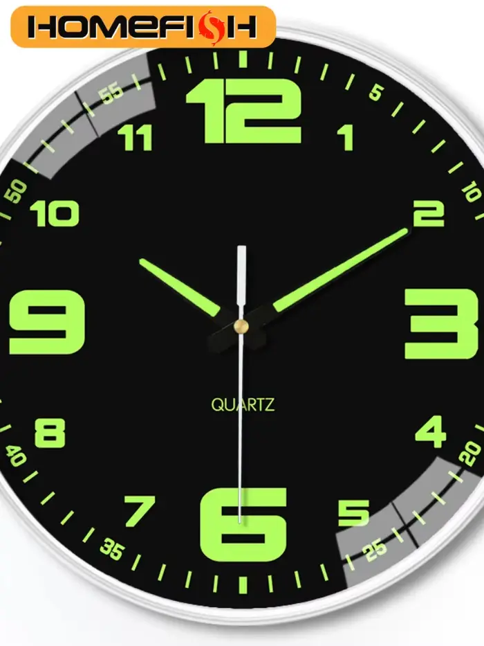 Horloge murale lumineuse de 8 pouces