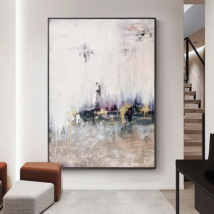Grande peinture à l'huile abstraite sans cadre
