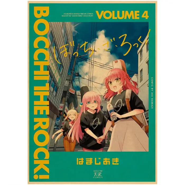 Anime rétro BOCCHI THE ROCK affiche musique Art décoration murale imprime affiches maison chambre décor Bar
