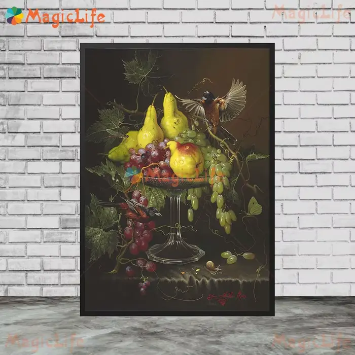 Affiches de fruits nature morte pomme, images murales de grenade pour décor de salon, affiche nordiq