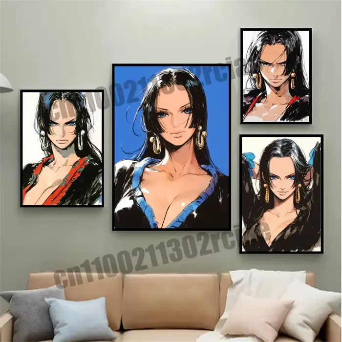 Affiche d'art de peinture sur toile de haute qualité, Anime d'enfance classique japonais une pièce, Luffy, HD, adaptée à la décoration de la chambre à coucher