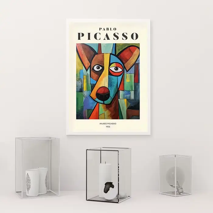 Picasso – affiche de chien d'exposition, neutre, Beige, imprimés minimalistes Vintage, peinture sur toile, images d'art murales, décor moderne pour salle de maison