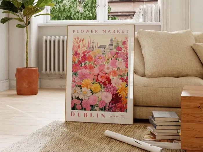 Affiche du marché des fleurs de Dublin