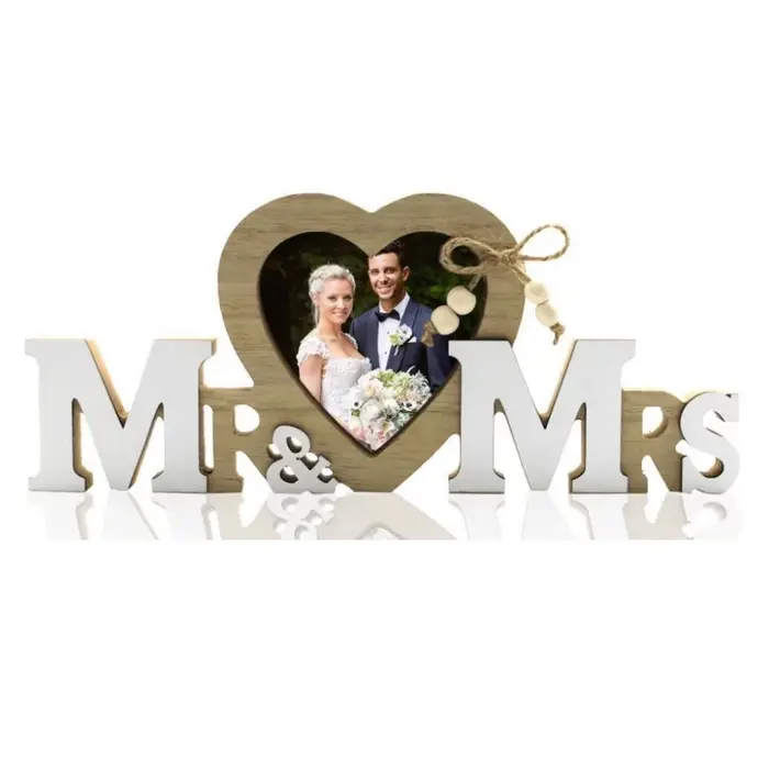 Cadre Photo de mariage en forme de cœur, cadeau parfait pour la mariée et le marié, idéal pour les d
