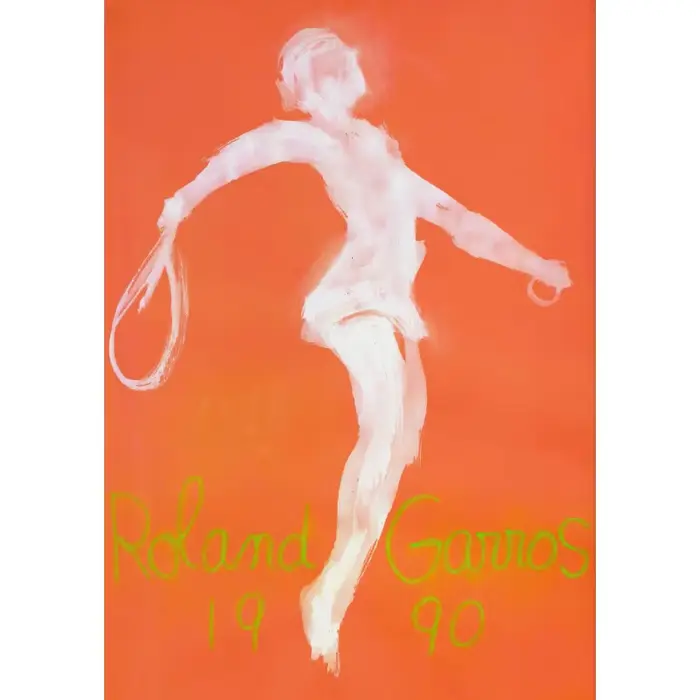 Affiche de jeu de tennis contemporaine, peinture sur toile Vintage R-Roland G-Garros French Open, dé