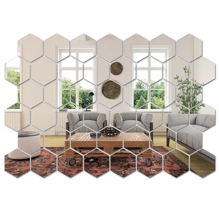 Autocollant mural miroir 45 pièces