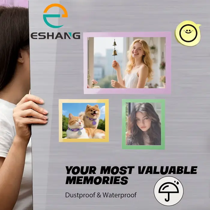 Cadre photo magnétique transparent ESHANG 6 couleurs assorties