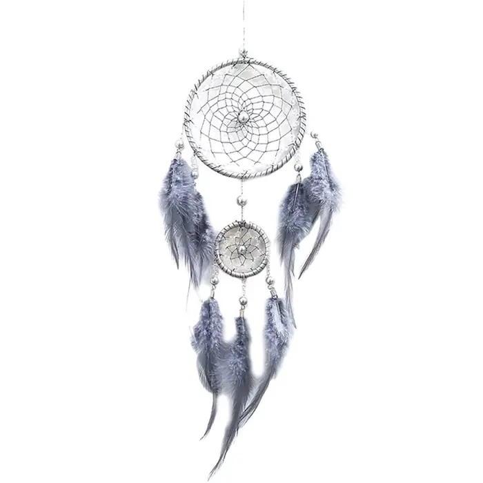 Attrape-rêves-plume traditionnelle faite à la main tenture murale décor à la maison ornement artisanat cadeaux de saint valentin pour Friends-T02C