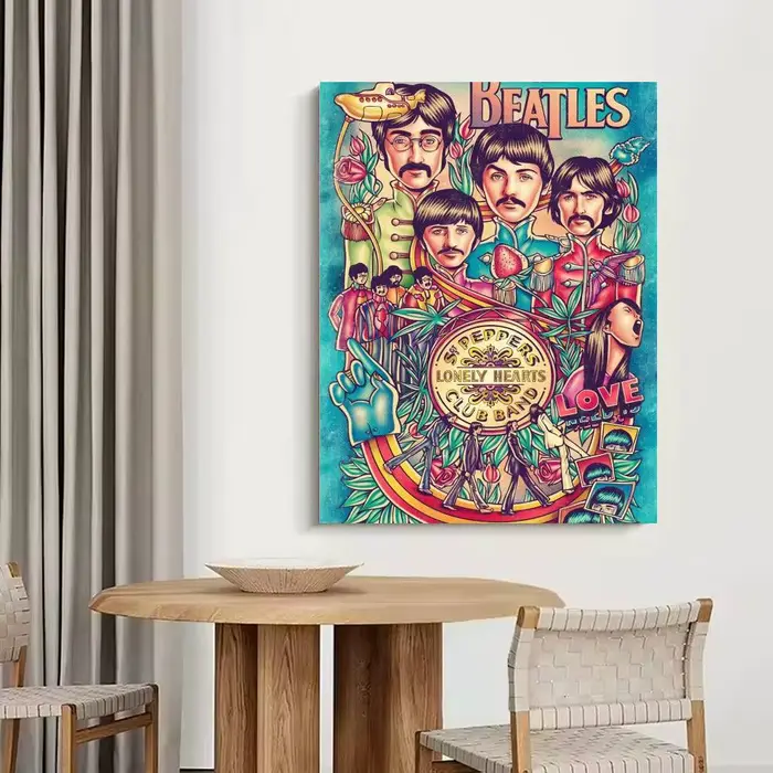 Affiche en papier des Beatles, décoration artistique pour la maison, le salon, la chambre, l'entrée,
