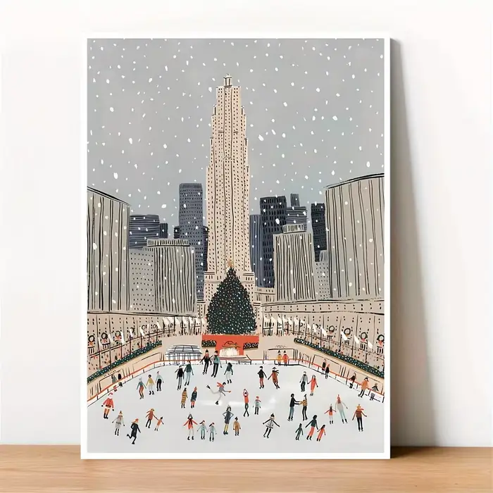 Toile d'art de paysage urbain vibrant, affiche de Style minimaliste moderne, parfaite pour la décora