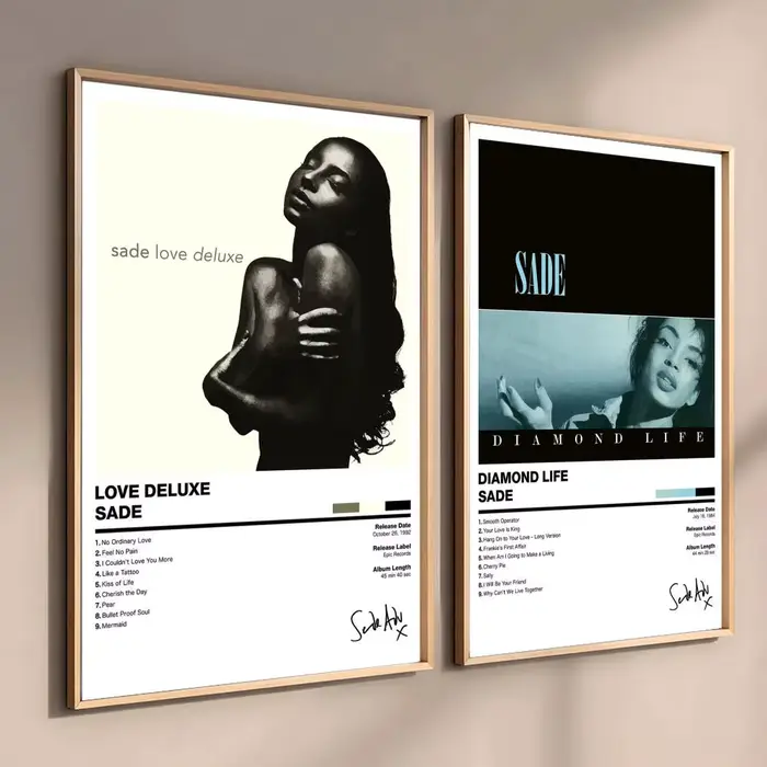 Affiche décorative d'album musical Singer S-Sade